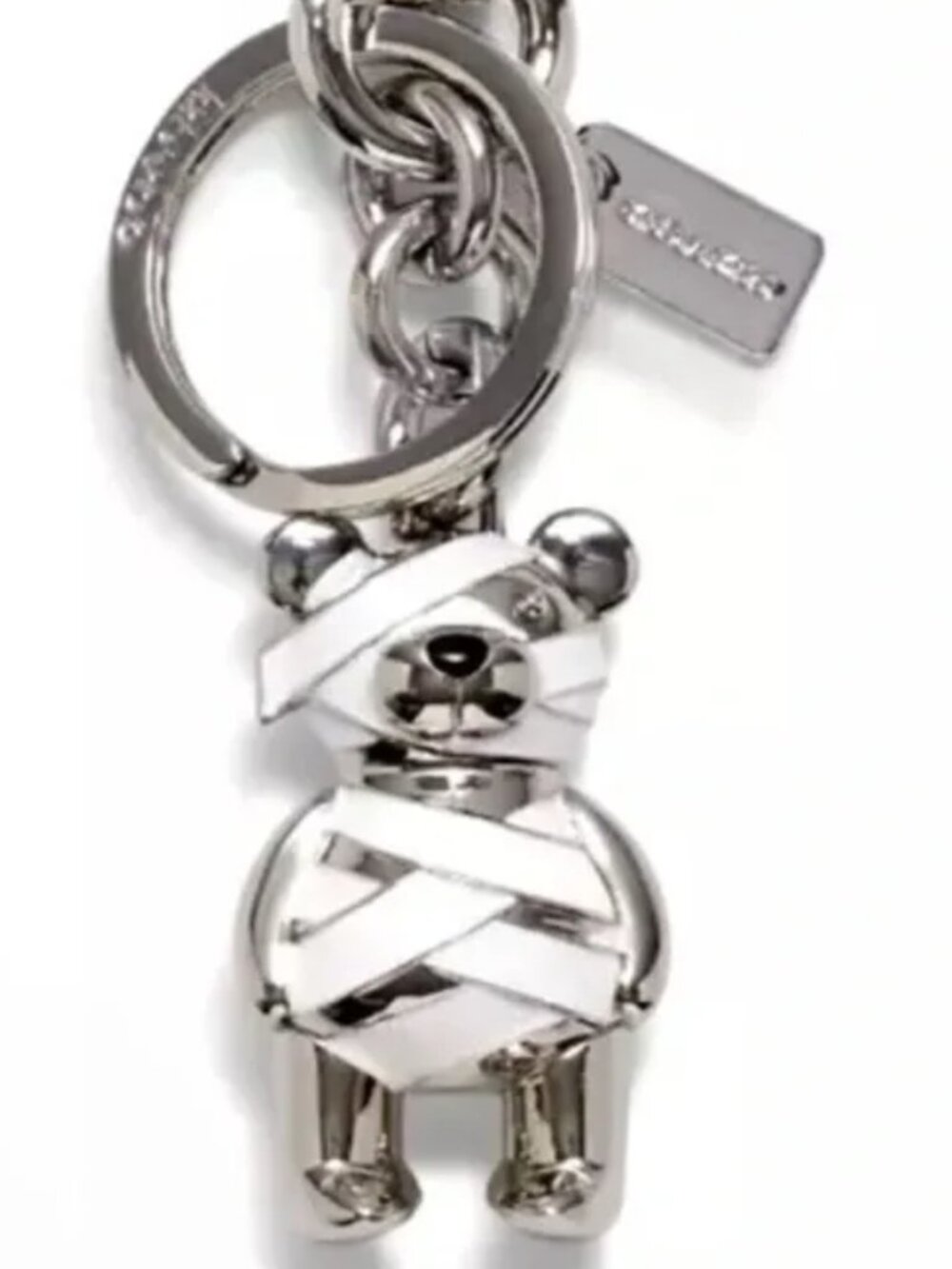 Coach Halloween Mummy Bear Bag Charm NWT 6073 Bear Bag Tote Keychain Fob